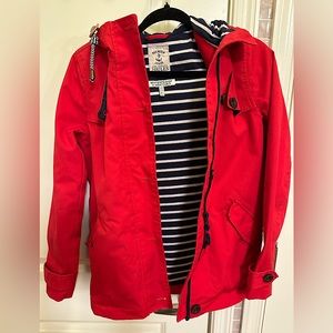 Joules hooded Red raincoat